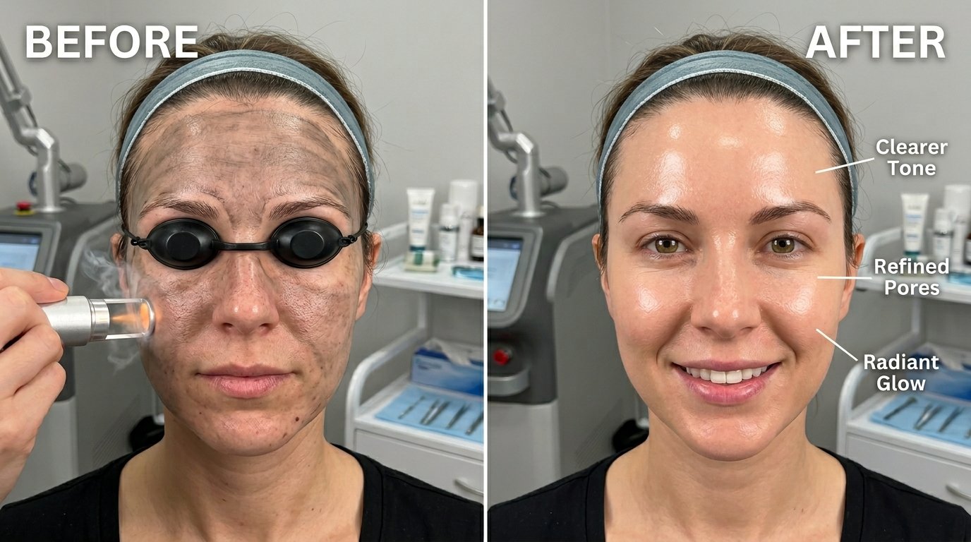 Carbon Facial Result
